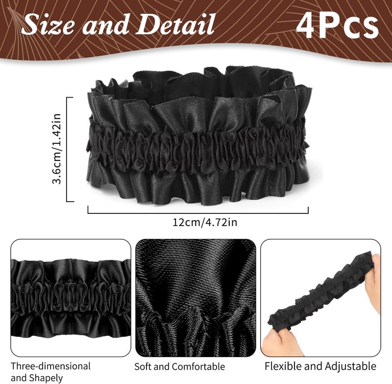 nuozodki 4Pcs 20s Armband Garter,Sleeve Garters for Men,Shirt Garters for Men Women,Arm Garters,Gangster Costume Outfits - Image 4